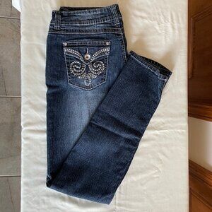 Vintage Angels Jeans Junior Size 13 Bedazzled Jeans